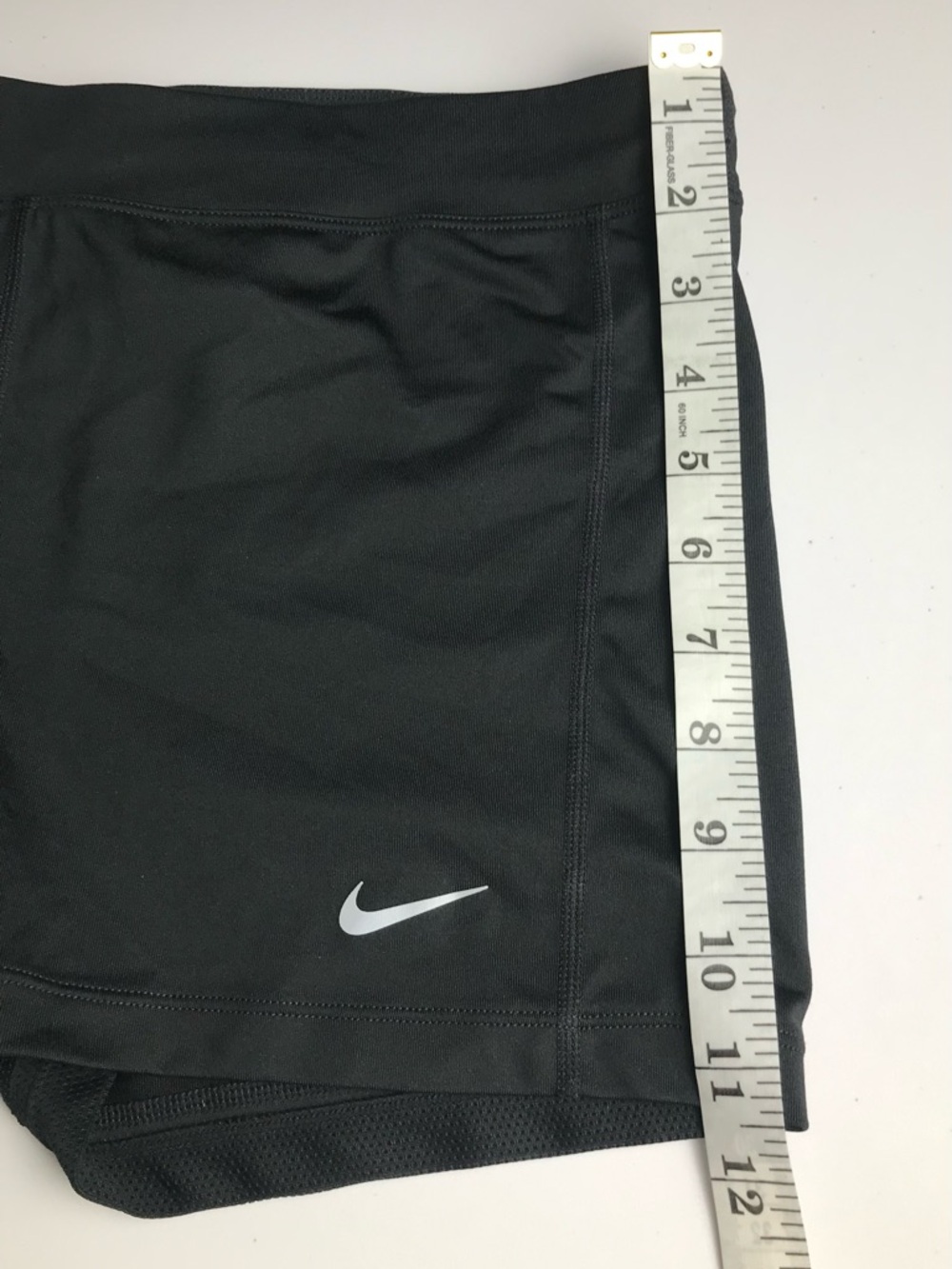 Nike Dri Fit Black Fitted Active Shorts Size L Zip Pocket - Picture 12 of 14